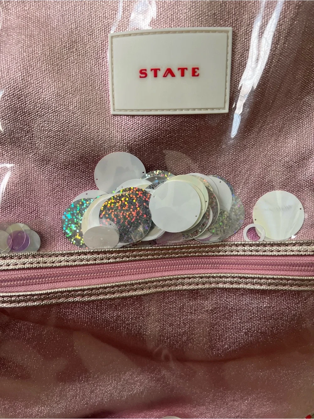 STATE Backpack Rose Metallic Sequin Shaker Backpack